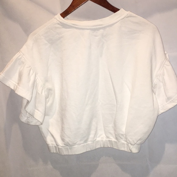 Alice + Olivia Classics Current Mood Chill Casual Crop Top | Size M - Picture 4 of 4
